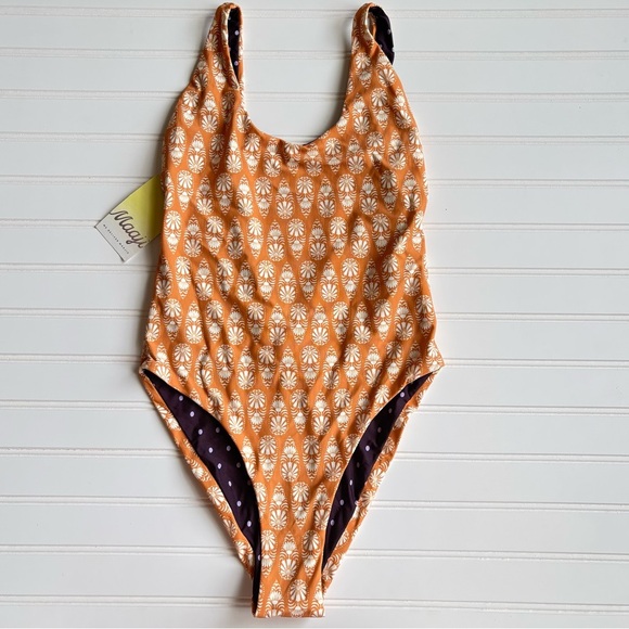 Maaji | Women's Boho Cheeky One Piece Bathing Suit Size Large NWT Beach Pool - Picture 2 of 9
